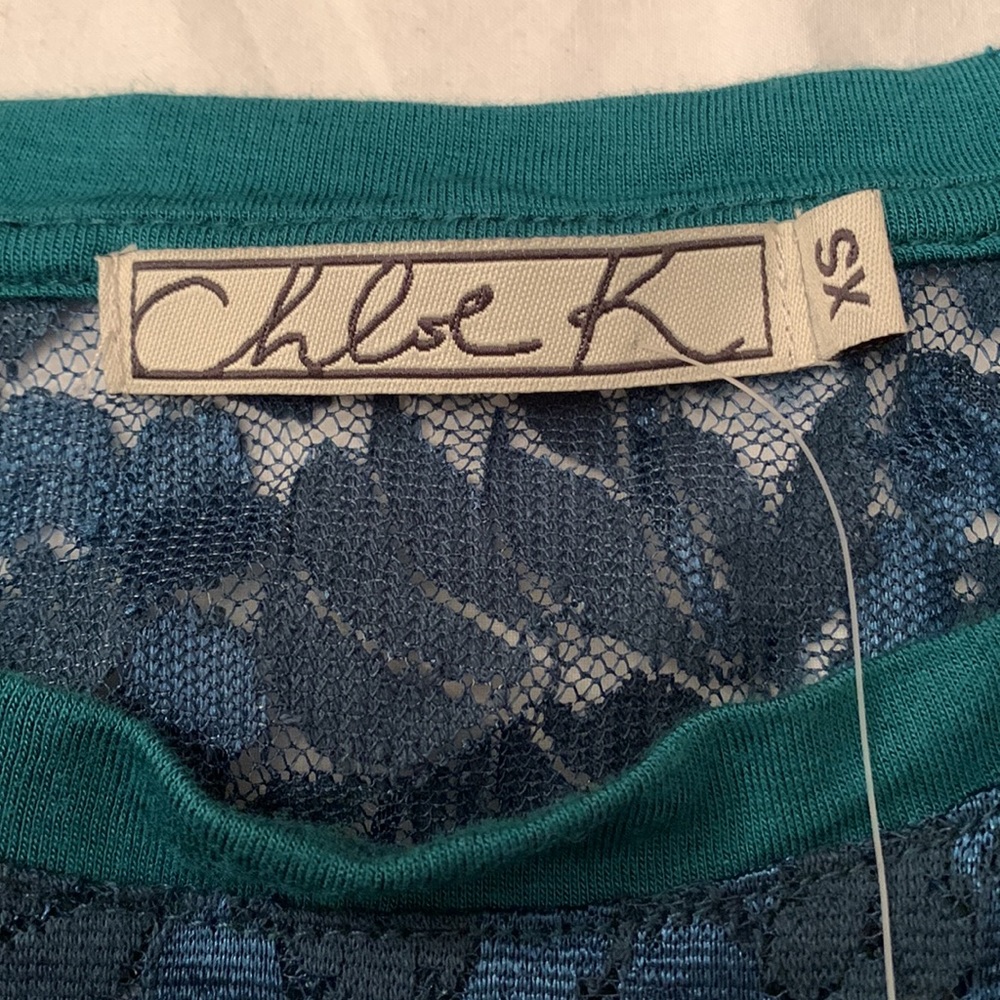 Teal lace tank top NWT - Picture 6 of 10